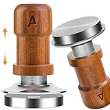 AronYada Kaffee Tamper 58mm mit Base Ripple,Doppelfeder Espresso Coffee...