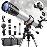 Worshow Teleskop Astronomie für Erwachsen, 90mm Öffnung 900mm Refraktor...