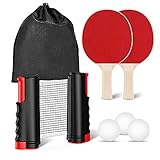 FOOING Tischtennisschläger Set, 2 Tischtennisschläger Profi 6...