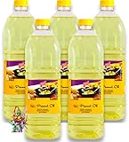 5er Pack 100% Erdnuss-Öl [5x 1000ml] Erdnussöl ~ Peanut Oil ~ Wok Öl +...