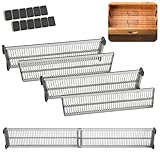 4 Stück Schubladenteiler, Verstellbarer Organizer aus Kristallklar Acryl,...
