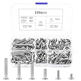 100 Stück M4 Verbindungsschrauben(50 x Möbelschrauben, 50 x...