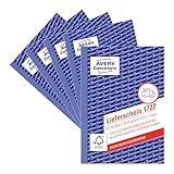 AVERY Zweckform 1722-5 Lieferschein (A6, 2x40 Blatt, selbstdurchschreibend...
