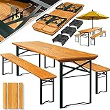 KESSER® Bierzeltgarnitur 3 teilig Gartenmöbel-Set | Klappbar 170 x 46 x...