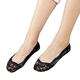 wilcractk Füßlinge Spitzen Ballerina Socken Damen 6 Paar Unsichtbare...