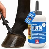 EMMA Huföl Pferde mit Pinsel 480 ml Huffett Pferde I Hufbalsam für Pony...