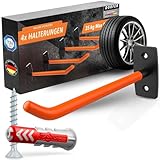 DORFER Reifen Wandhalterung 4er Set | 4x Reifenhalter Wandhalterung...