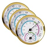 3 Stück Hygrometer Thermometer: 2in1 Präzisions Thermo-Hygrometer...