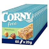 Müsliriegel Corny free Haselnuss, ohne Zuckerzusatz, 71 kcal pro Riegel,...
