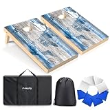 121x61cm Cornhole Verordnung Größe Massivholz Sackloch Spiel Set mit 2...