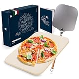 Blumtal Pizzastein - Pizza Stone aus hochwertigem Cordierit für Pizza wie...
