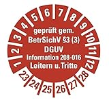 100 Stück - Prüfplakette Mehrjahresprüfplakette 'geprüft gemäß...