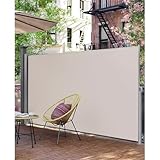Aluminium Seitenmarkise 180x400cm & Sonnenschutz Blickdicht Rollos für...
