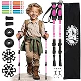 Kinder-Wanderstöcke von USA-Marke, leicht, zusammenklappbar, mit schnell...