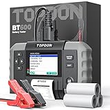 TOPDON BT600 Autobatterietester batterietester kfz mit Drucker 12 V 24V 100...