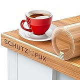 SCHUTZ-FUX Tischfolie 2mm transparent - Tischschutz mit schräger Kante,...