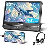 12'' Auto DVD Player für Kinder mit HDMI-Eingang, Tragbarer DVD-Player...
