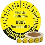 Mehrjahresprüfplaketten 2025-2030 - Nächster Prüftermin DGUV Vorschrift...