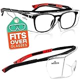 NoCry Sicherheits-Überbrille mit Kratzbeständigen Gläsern, Seitenschutz,...