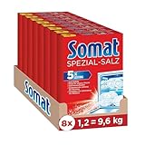 Somat Spezial-Salz (8x1,2 kg), Spülmaschinensalz für weiches Wasser,...