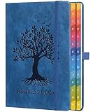 Adressbuch mit farbenfrohen alphabetischen Registerkarten (21,3 x 14,8 cm)...