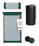 Yunik® Akupressurmatte mit Kissen & 2 Massagebällen –...