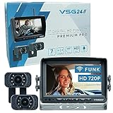 VSG24 7“ Funk Rückfahrsystem Premium PRO HD für Wohnmobil,...