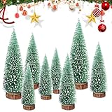 8 Stück Mini Weihnachts Baum, Weihnachtsbaum klein, Grün Mini Christbaum...