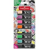 FABER-CASTELL 254692 - Textmarker Set Graffiti, 8 Leuchtmarker mit...