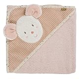 Fehn Kapuzenbadetuch Maus – Bade-Poncho aus Frottee mit Kapuze und Maus...