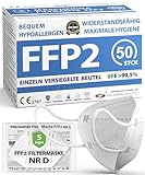 ADESTE – 50x FFP2 NR D Maske, Hygienische 5-lagige Staubschutzmaske,...