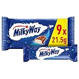 Milky Way Schokoriegel, Schokolade mit Milchcreme, 1 Packung á 9 Riegel (9...