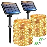 btfarm Solar Lichterkette Aussen, 2x15M 150 LED Solarlichterkette Außen...