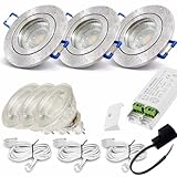 Lichtfaktor24 LED Einbaustrahler 12V IP44 – 3er Set • 3W • 250lm •...