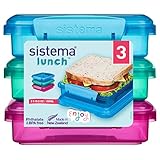 Sistema Brotdose Sandwichbox | 450 ml | stapelbare und luftdichte Lunchbox...