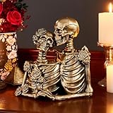 XGZY Moderne Skelett-Paar-Skulptur - Deko für Badezimmer, Bücherregal,...