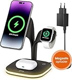 Goliving 5-in-1 kabellose Qi-Ladestation - Magsafe kabelloses Ladegerät -...