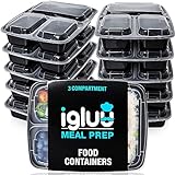 [10er Pack] 3-Fach Meal Prep Container Von Igluu - Essensbox, Lunchbox...