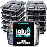 [10er Pack] 3-Fach Meal Prep Container Von Igluu - Essensbox, Lunchbox...