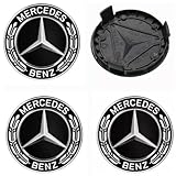 4 Stück Nabendeckel für Mercedes Benz 75mm - Radnabenkappen Felgendeckel...