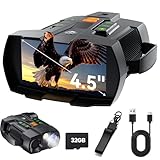 Nachtsichtgerät Jagd 4K: 4,5' großer Bildschirm Fernglas...