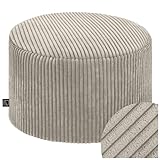 Domarex Moderner runder Pouf Ø 45 cm Höhe 25 cm - Sitzhocker & Fußhocker...
