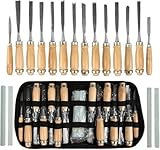 Stechbeitel Set für Holz 14 Stück TIMESETL Holzschnitzwerkzeug Set...