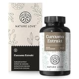 NATURE LOVE® Curcuma Extrakt 15000 - 90 Kapseln - Hochdosiert: Curcuma...