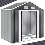 Deuba GARDEBRUK® XL Metall Gerätehaus 2m² mit Fundament 196x132x188cm...