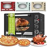 Turbotronic/Retro Minibackofen mit Umluft / 45l / schwarz, rot, blau, beige...