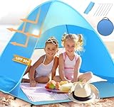 TUSVMGE Pop up Strandmuschel mit UV-Schutz 50,2-3 Personen Strandzelt...