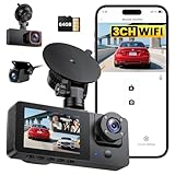Bestsee 2.5K Dashcam Auto Vorne Hinten und Innen mit 64GB SD-Karte,...