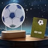 Darlena 3D Fußball Nachtlicht | Fussball Geschenke Jungen 0-15 Jahre |...