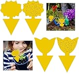 GeekerChip 50Pcs Gelbtafeln,gelbsticker,steckbare Fliegenfalle Gelbtafeln...
